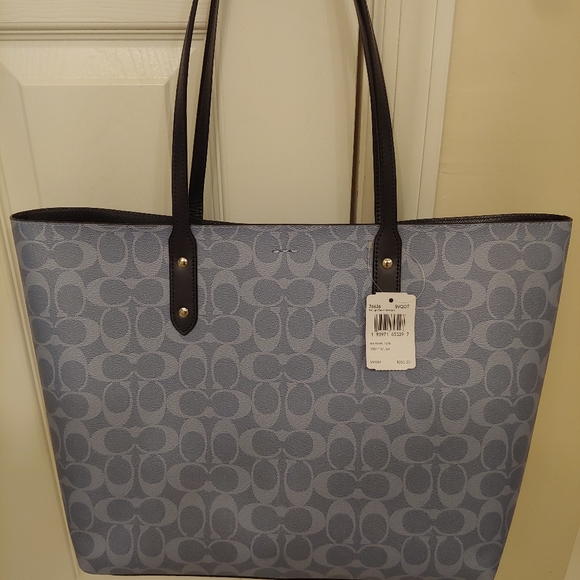 Coach Town Tote Signature Canvas Denim Midnight - Picture 3 of 7